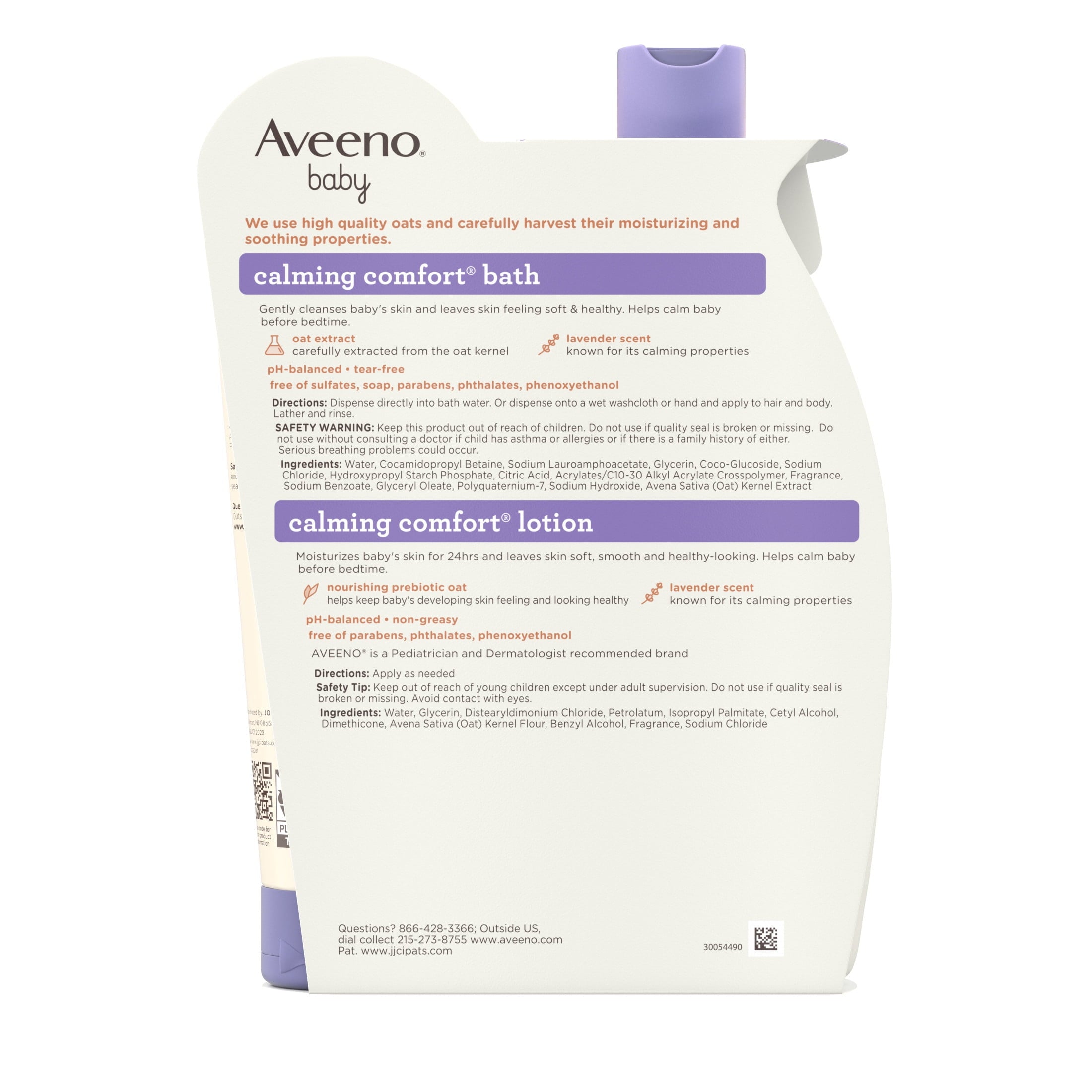 Aveeno Baby Calming Comfort Bedtime Unisex Infant Baby Gift Set with W